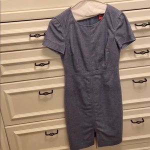 Chambray wool dress